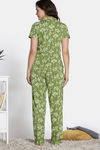Zivame Nature Trails Knit Cotton Pyjama Set - Turtle Green — thumbnail 4